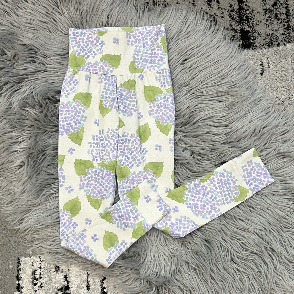Thimble Collection Girls Hydrangea Leggings Size 5T Made In USA NEW